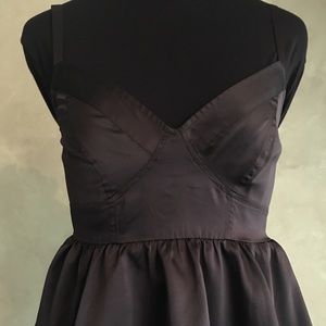 Chloe & Katie Black Satin Cami Style Top